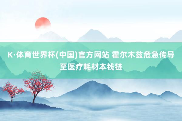 K·体育世界杯(中国)官方网站 霍尔木兹危急传导至医疗耗材本钱链