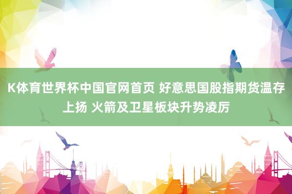 K体育世界杯中国官网首页 好意思国股指期货温存上扬 火箭及卫星板块升势凌厉