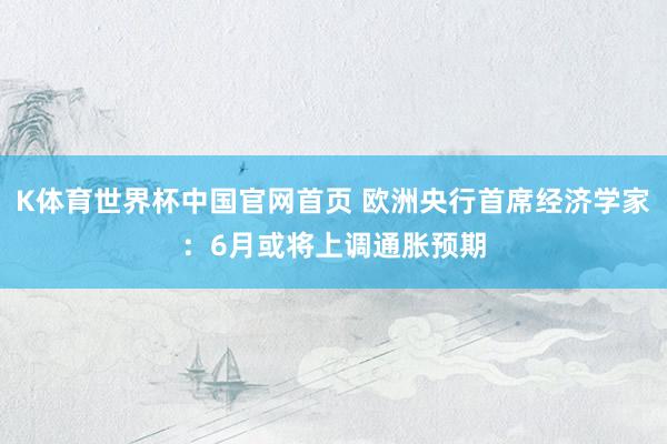 K体育世界杯中国官网首页 欧洲央行首席经济学家：6月或将上调通胀预期