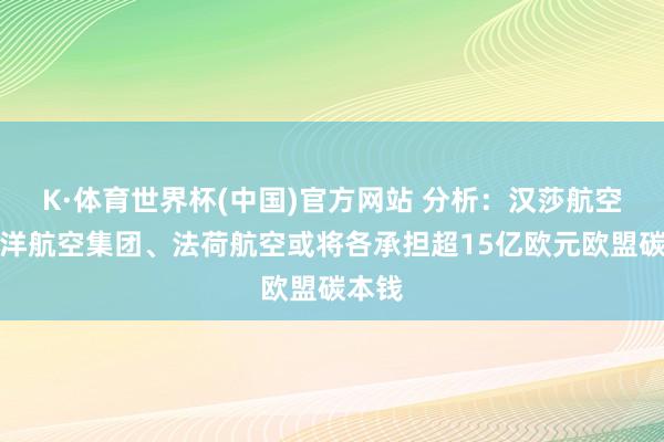 K·体育世界杯(中国)官方网站 分析:汉莎航空、外洋航空集团、法荷航空或将各承担超15亿欧元欧盟碳本钱
