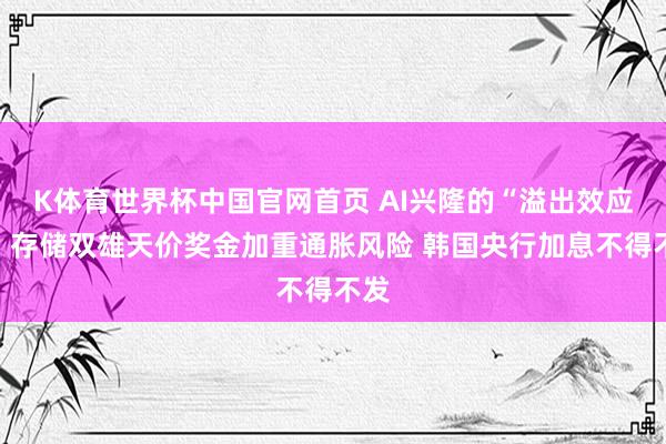 K体育世界杯中国官网首页 AI兴隆的“溢出效应”：存储双雄天价奖金加重通胀风险 韩国央行加息不得不发