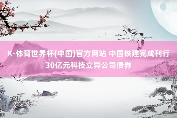 K·体育世界杯(中国)官方网站 中国铁建完成刊行30亿元科技立异公司债券