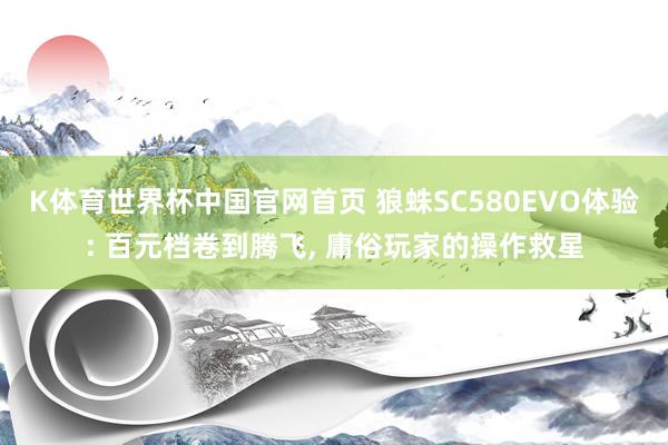 K体育世界杯中国官网首页 狼蛛SC580EVO体验: 百元档卷到腾飞， 庸俗玩家的操作救星