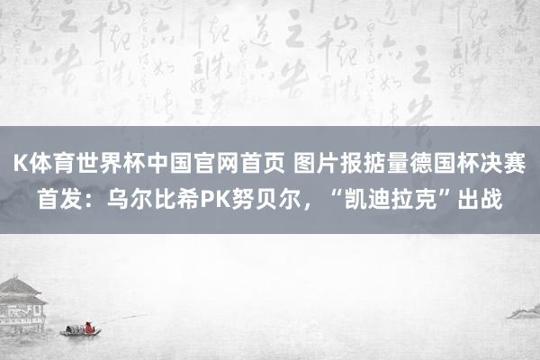 K体育世界杯中国官网首页 图片报掂量德国杯决赛首发:乌尔比希PK努贝尔,“凯迪拉克”出战