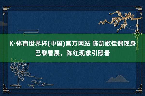 K·体育世界杯(中国)官方网站 陈凯歌佳偶现身巴黎看展,陈红现象引照看