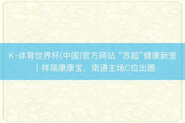 K·体育世界杯(中国)官方网站 “苏超”健康新宠 |祥瑞康康宝,南通主场C位出圈