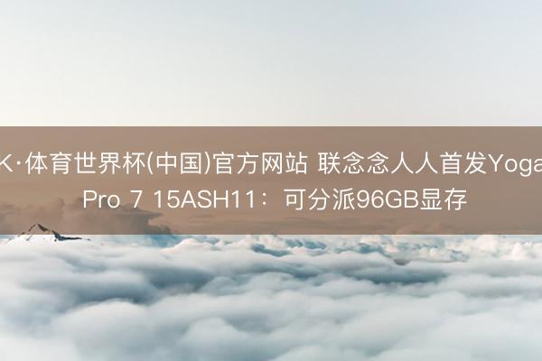 K·体育世界杯(中国)官方网站 联念念人人首发Yoga Pro 7 15ASH11：可分派96GB显存